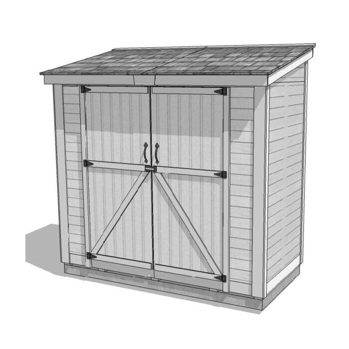 8' x 4' SpaceSaver Storage Shed – Double Doors