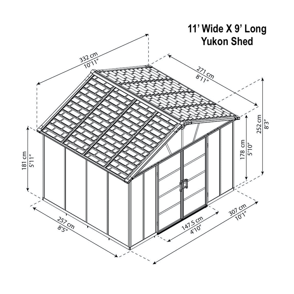 Heavy Duty Yukon Sunlit Garden & Utility Shed