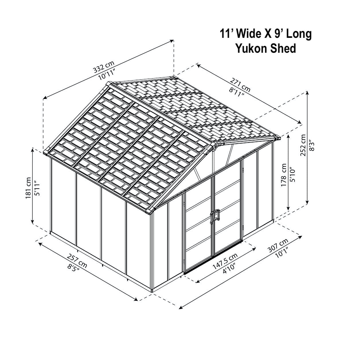 Heavy Duty Yukon Sunlit Garden & Utility Shed