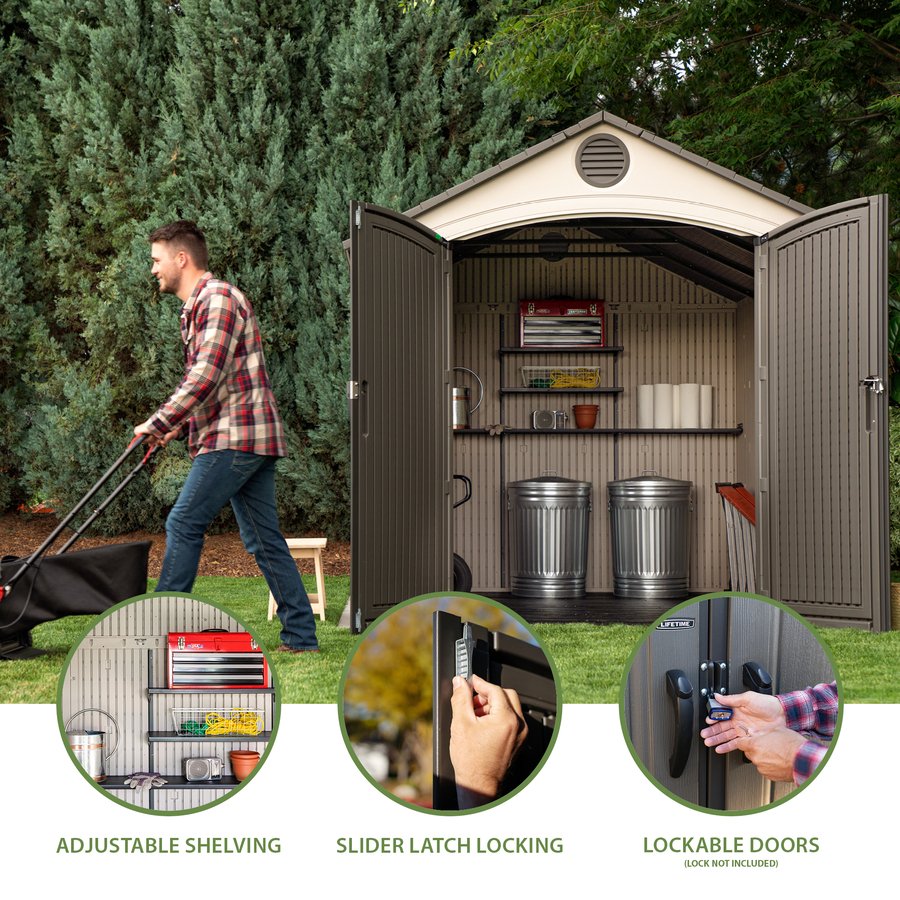 Lifetime 8 x 12.5 ft. Outdoor Shed – 6402