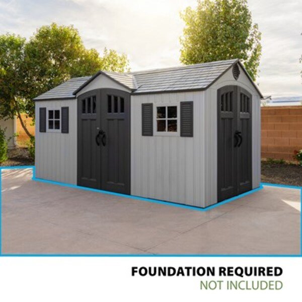 Lifetime 15 x 8 ft. Dual Entry Shed – 60407