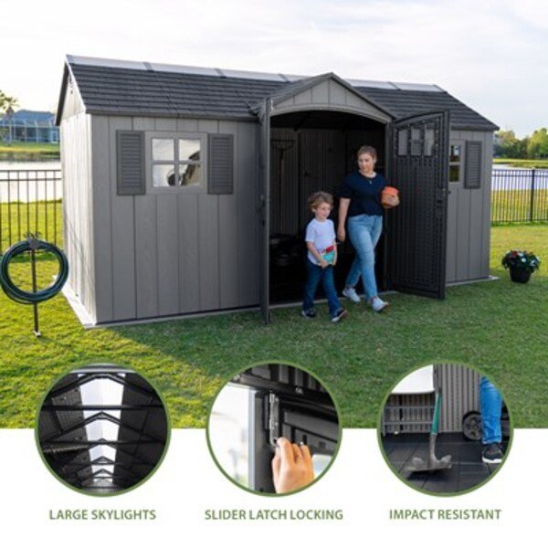 Lifetime 15 x 8 ft. Dual Entry Shed – 60455