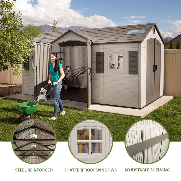 Lifetime 15 x 8 ft. Outdoor Shed – 60079