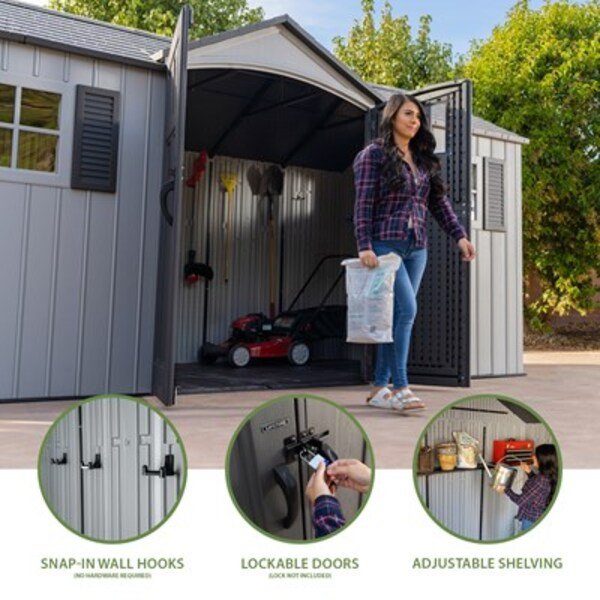 Lifetime 15 x 8 ft. Dual Entry Shed – 60407