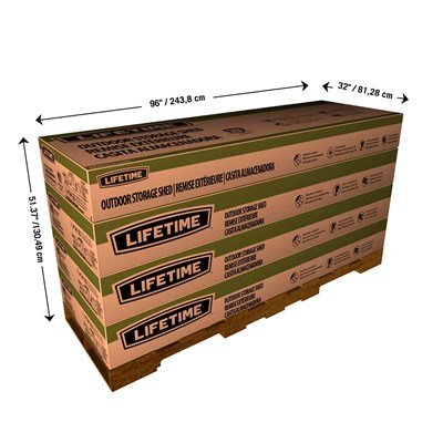 Lifetime 20 x 8 ft. Vinly Outdoor Shed – 60351